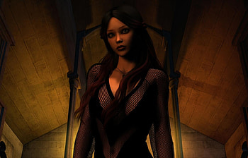 Woman, 3d, dark, beauty HD wallpaper