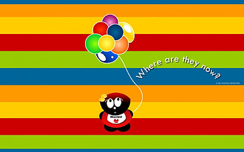 Where are they Now, 3d stripes, balloons, twitter HD wallpaper