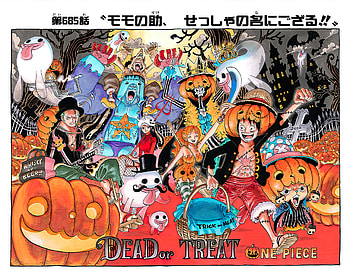 Halloween One Piece Cover Page 685, Franky (One Piece), Brook (One Piece), Tony Tony Chopper, Monkey D. Luffy, Nico Robin, Anime, One Piece HD wallpaper