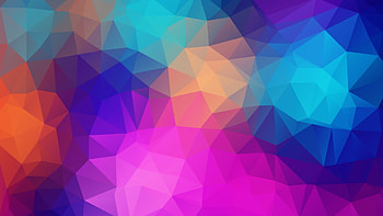 Abstract, Multicolored, Motley, Surface, Grid, Triangles HD wallpaper