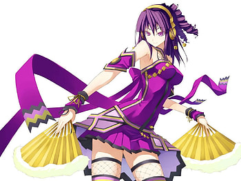 Best purple, walls, anime, girls, battles, warriors HD wallpaper