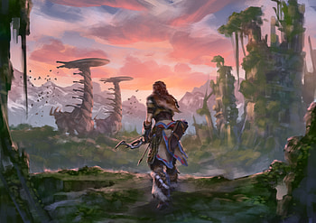 Aloy Horizon Zero Dawn Artwork , aloy, horizon-zero-dawn, games, pc-games, xbox-games, ps-games, digital-art, artist, artwork, deviantart HD wallpaper
