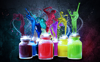dancing like colors, 3d and cg, abstract HD wallpaper
