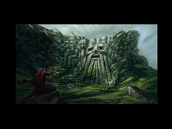 White Mountain, white, fantasy, warrior, mountain HD wallpaper