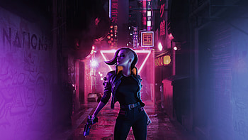 Cyberpunk Girl On Streets , cyberpunk, artist, artwork, digital-art, behance HD wallpaper