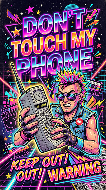 Dont touch my, neon, retro HD phone wallpaper