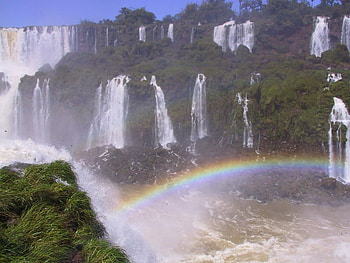 Iguazu Waterfalls, tropical landscape, nature, water, brasilia HD wallpaper