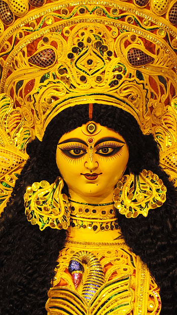 Standing durga, godess durga HD phone wallpaper
