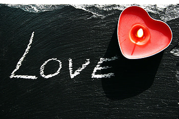 Love, candle, light, heart, valentines day HD wallpaper