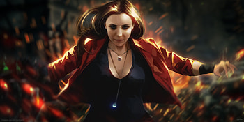 Scarlet Witch Artwork, scarlet-witch, super-heroes, artwork, artist, digital-art, deviantart HD wallpaper