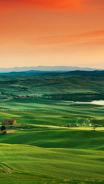 Tuscany, , Stunning sunset, Natural beauty HD phone wallpaper