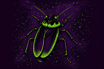 Cockroach – Vivid Night Glow Insect Art, cockroach, insect, neon, glow HD wallpaper