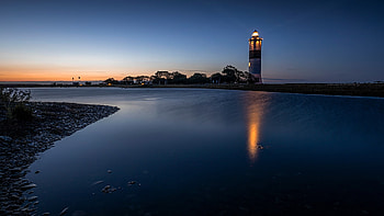 Lnge jan lighthouse, South cape, Dusk beauty, Windows 10 spotlight HD wallpaper