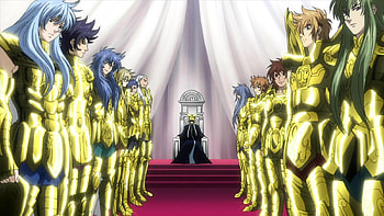 Saint Seiya-The Lost Canvas, soldier, gold, saint, throne HD wallpaper