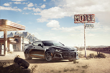 Black Camaro Chrome , chevrolet-camaro, chevrolet, cars, behance HD wallpaper