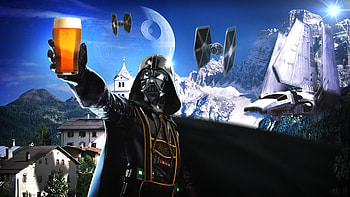 Beers Star Wars Darth Vader Sith German Alps Sci Fi Science Spaceships Spacecraft Wide HD wallpaper