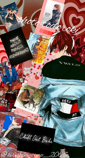 Shoto todoroki, red, white, mha, bnha, cute, anime HD phone wallpaper