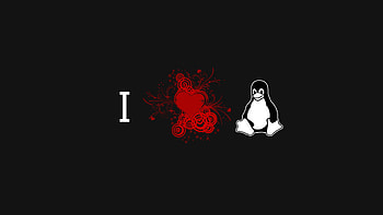 I Love Tux, tux, linux, computer, ubuntu, penguin HD wallpaper
