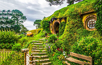 Garden, Hobbiton HD wallpaper