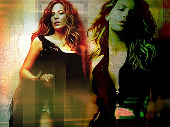Kate Beckinsale, redhead, underworld evolution, actress, collage HD wallpaper