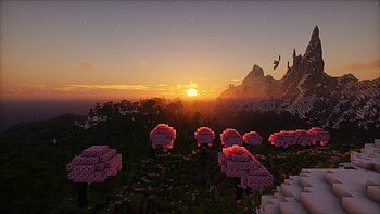 Minecraft Sunset, minecraft, sunset, artist, artwork, digital-art, art HD wallpaper