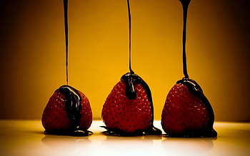 Strawberry, Food, Chocolate, Berry, Sauce HD wallpaper