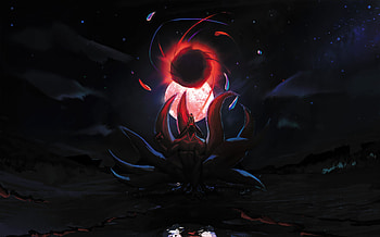 Kurama Bijuu Dama, kurama, naruto, anime, artist, artwork, digital-art, artstation HD wallpaper