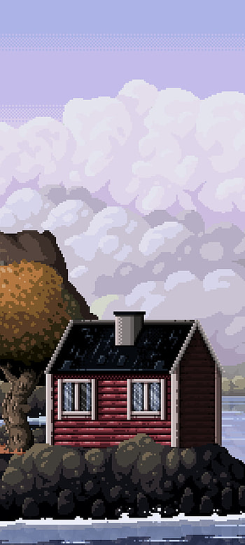 house, artistic, pixel art HD phone wallpaper