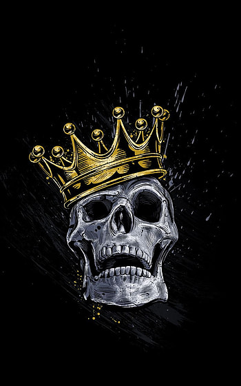 King skeleton, jaw, art HD phone wallpaper