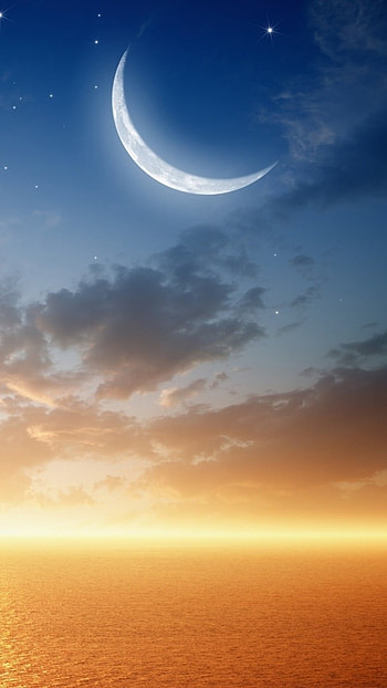 Moon, Beautiful Sky HD phone wallpaper