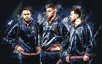 Neymar & Mbappé & Messi, neymar jr, neymar, paris, paris saint germain, football, lionel messi, psg, messi, mbappe, kylian mbappe HD wallpaper