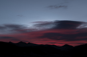 Nature, Sky, Mountains, Evening HD wallpaper