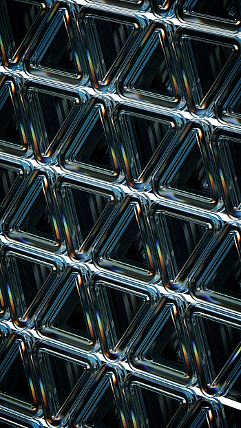 Metallic grid, structure, geometric, triangles HD phone wallpaper