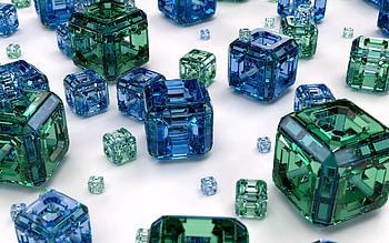 3D, Glass, Cubes HD wallpaper