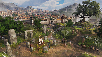 Anno 117: Pax Romana — Panorama of Ancient Shores, video game, Anno 117: Pax Romana, Settlement HD wallpaper