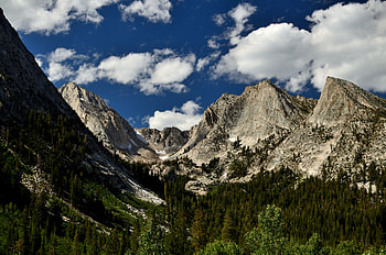 Nature, Trees, Sky, Mountains, Rocks, Vertex, Spruce, Fir, Tops HD wallpaper
