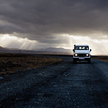 Sky, Cars, Road, Suv, Evening HD phone wallpaper