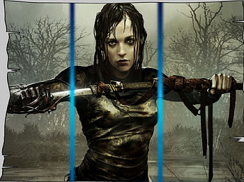 amazing fantasy, girl, sword, fantasy, warrior HD wallpaper