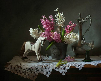 Still life, delicate, red, flowers, tulips, lovely HD wallpaper