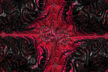 Fractal, glitch art, red and black, abstract HD wallpaper
