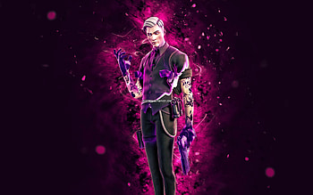 Mid Shadow Midas, , purple neon lights, Fortnite Battle Royale, Fortnite characters, Mid Shadow Midas Skin, Fortnite, Mid Shadow Midas Fortnite HD wallpaper