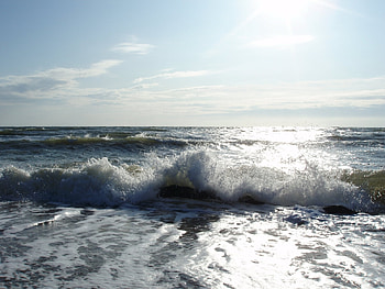Landscape, Water, Sea, Sun, Waves HD wallpaper