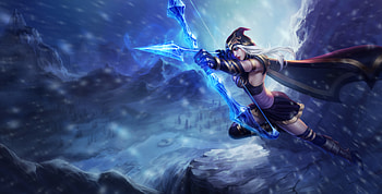 Ashe Legue Of Legends , league-of-legends, games, fantasy-girls, warrior, sword HD wallpaper