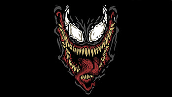 Venom Minimalism Art, venom, superheroes, behance, digital-art, artwork HD wallpaper