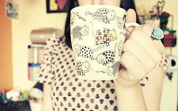 Tablewares, Patterns, Miscellanea, Miscellaneous, Cup, , Drawing HD wallpaper