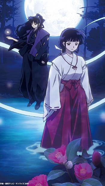 Naraku and Kikyo, art, cartoon HD phone wallpaper
