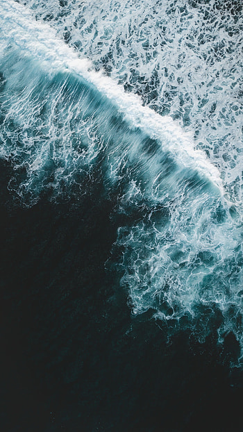 Nature, Water, Waves, View From Above, Ocean, Surf HD phone wallpaper