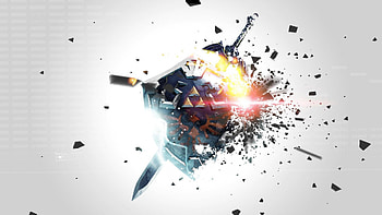 Zelda - , hylian, shield, sword, triforce, epic, master, explosion, abstract, zelda, video games, , clash HD wallpaper