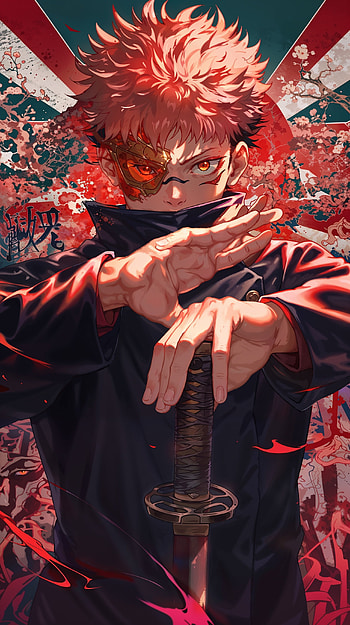 Jujutsu Kaisen Fierce Stance – Dynamic Fan Art, Jujutsu Kaisen, fan art, Yuji Itadori HD phone wallpaper