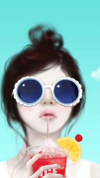 Cute For Girls, Cool Girl, Sunglass, Painting HD phone wallpaper